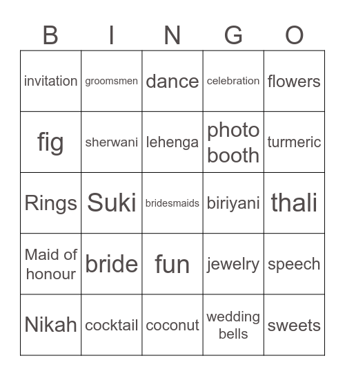 Ste Shaz Nalangu Bingo Card