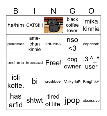 Itsuki 's bingo Card