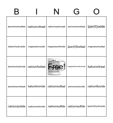 zouten Bingo Card