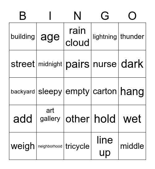 Bingo Card