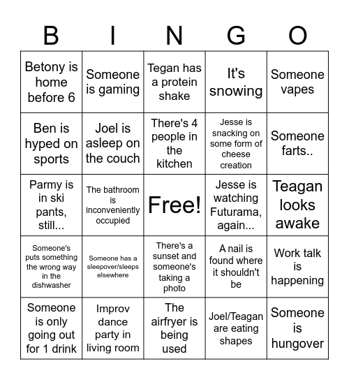 Penthouse pingo Bingo Card