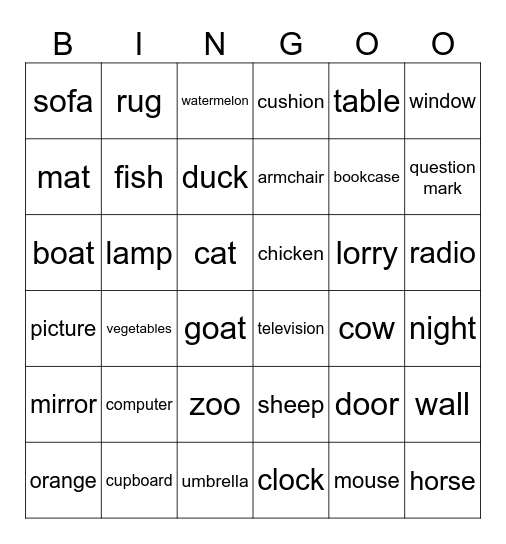 Bingo Card