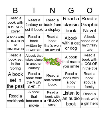 SPRING FLING BOOK Bingo Card