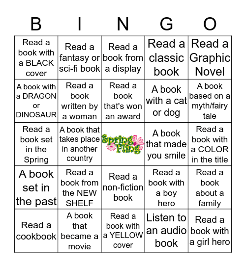 SPRING FLING BOOK Bingo Card