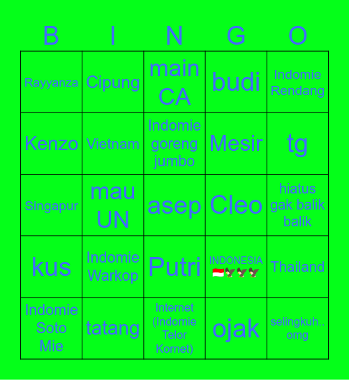 bingo gkjls Bingo Card