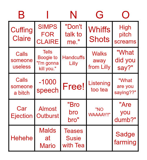 Flippy Bingo Card