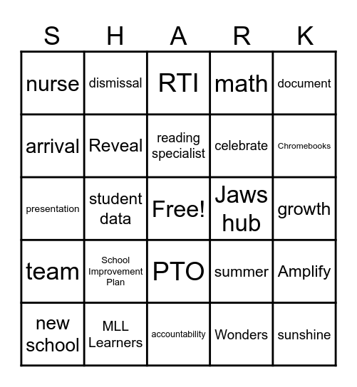 JAWS BINGO Card