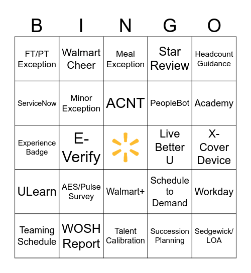 People Lead Bingo Card