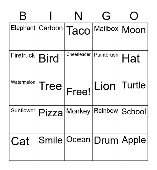Drawing Bingo Card