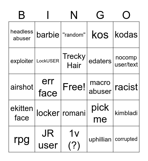 dahoodbingo Card