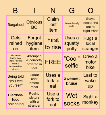 Việt BINGO Card