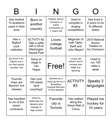 Who's Who BINGO- CSL Edition Bingo Card