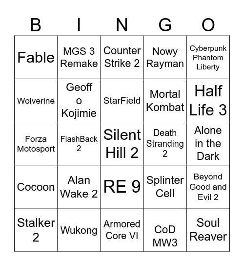 Bingo Card