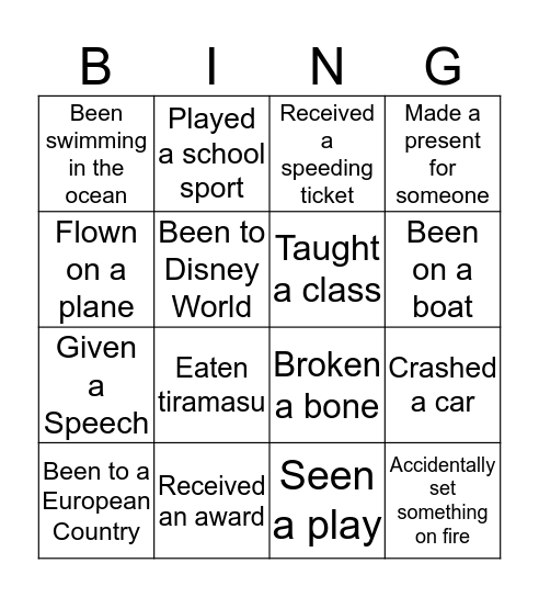 Someone Who Has Bingo Card