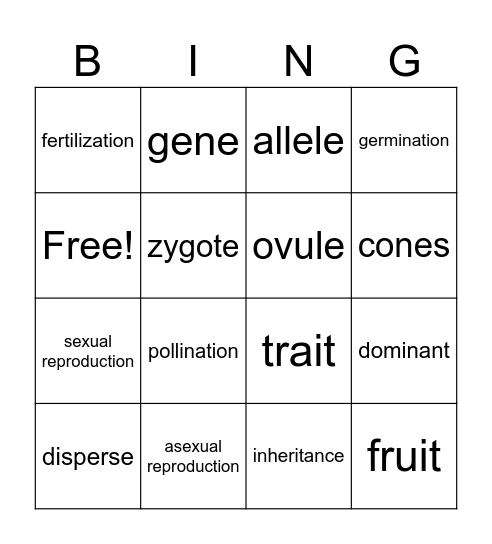 Topic 1.1 and 1.2 Vocab Bingo Card