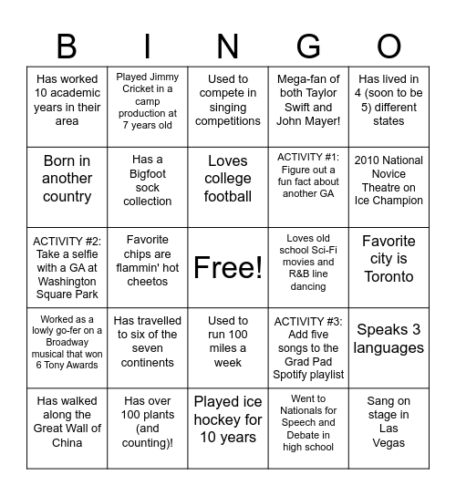 Who's Who BINGO- CSL Edition Bingo Card