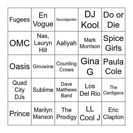 Game1 Bingo Card