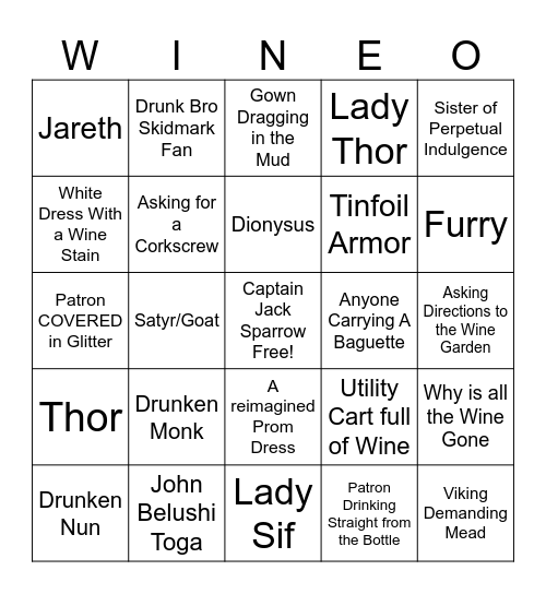 Abalamahalamatandra Wine Revelry Bingo Card