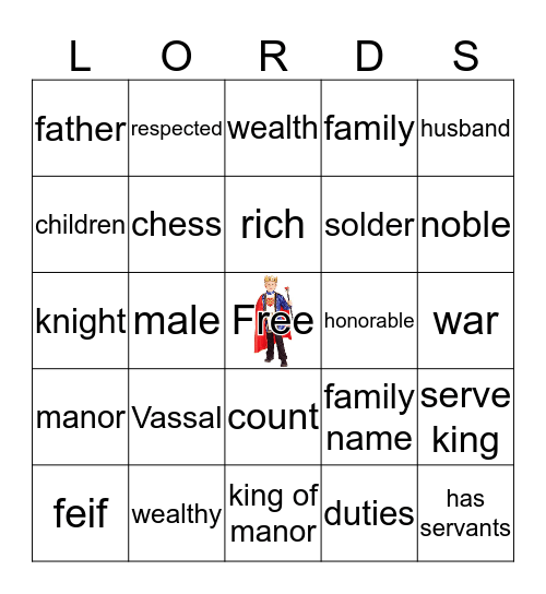 LORDS BINGO Card