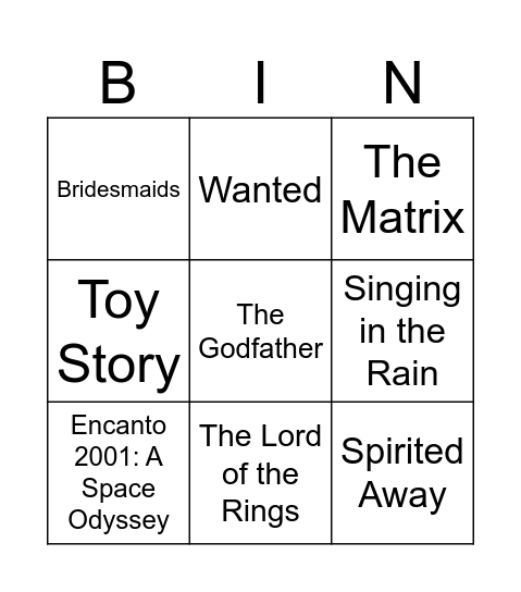 Bingo Card
