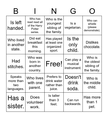 Bingo Card