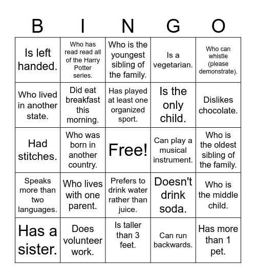 Bingo Card