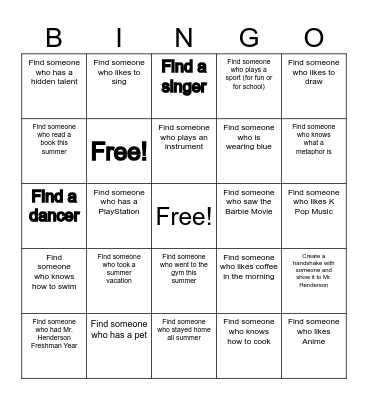 English III Bingo! Bingo Card