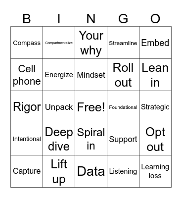 PD 2023 Bingo Card