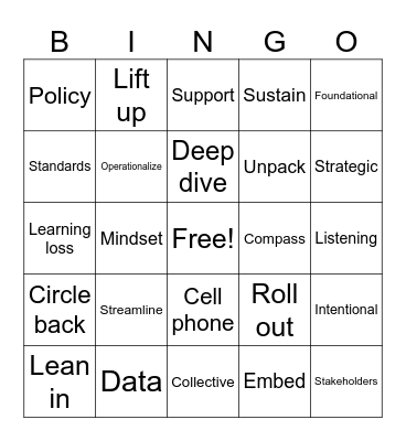 PD 2023 Bingo Card