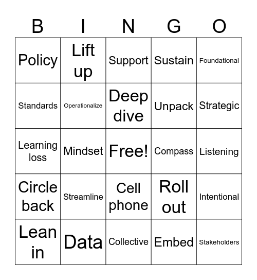 PD 2023 Bingo Card