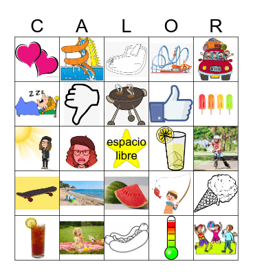 Lo que me encanta del verano Bingo Card