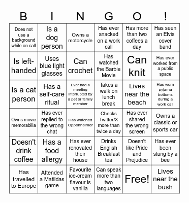 Term 3 Capability Conference Bingo Card