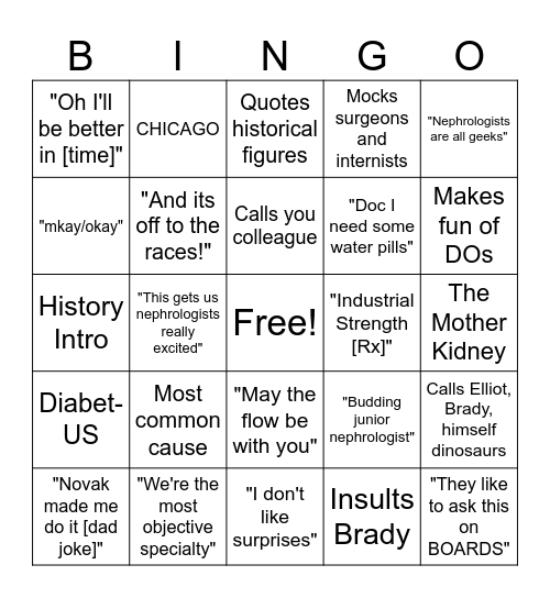 Baldwin Bingo Card