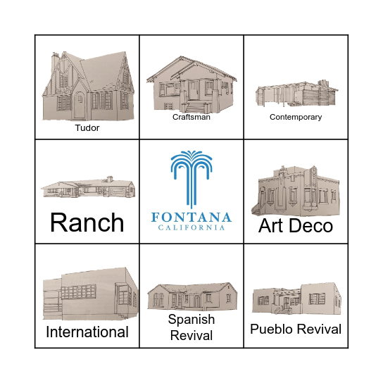 Architectural Styles Bingo Card