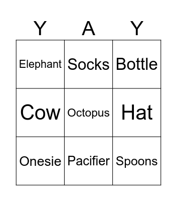 BABY! Bingo Card