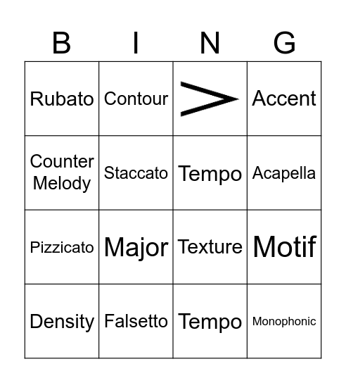 Year 11 Concepts Revision Bingo Card