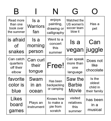 Spicy Sincoff Advocacy Bingo Card