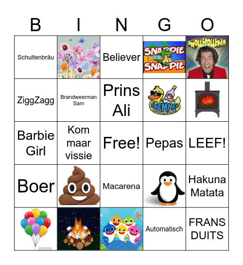 Swingo Bingo Card