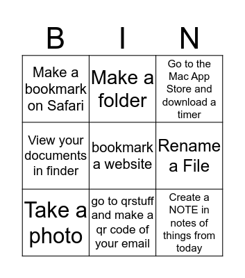 OSX Bingo Card