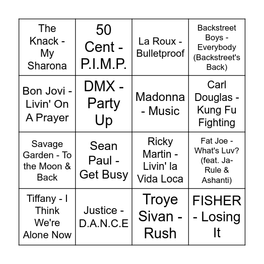 PRINCE BINGO ROUND 2 Bingo Card