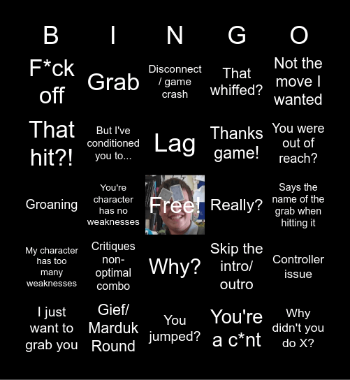 Ben Fighting Game Bingo Card