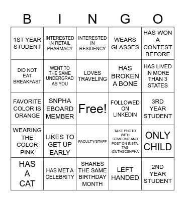 Let's make an IMPACT! Bingo Card