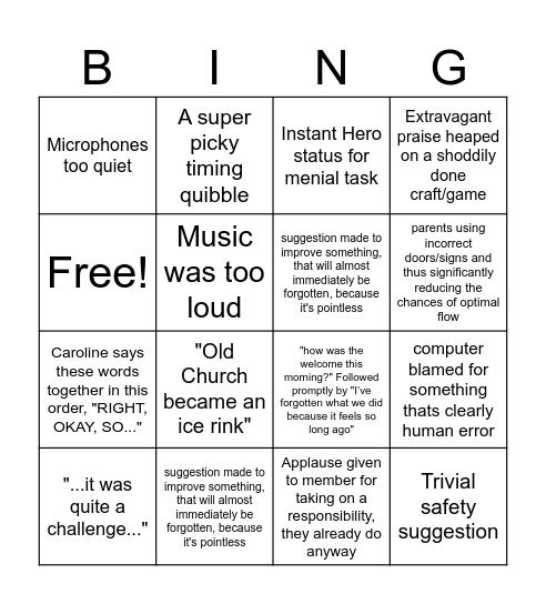 Debrief Bingo 2023 Bingo Card