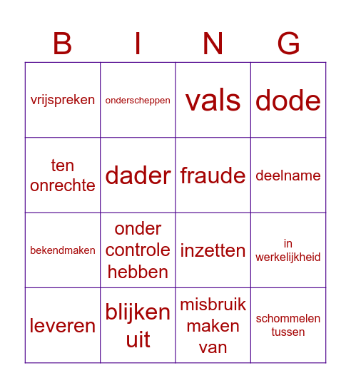 Het laatste nieuws Bingo Card