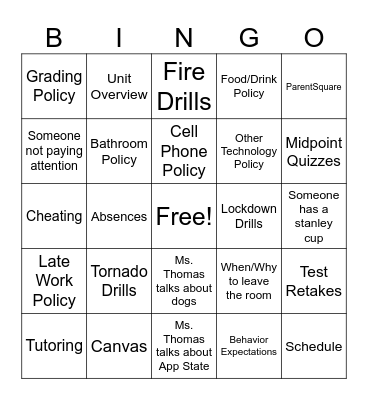 FDOC BINGO (Civic Literacy) Bingo Card