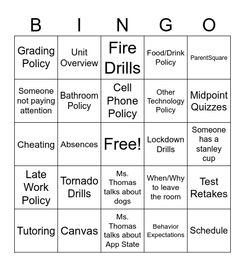FDOC BINGO (Civic Literacy) Bingo Card
