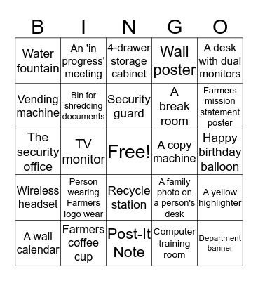 CB-Bingo Test Card Bingo Card