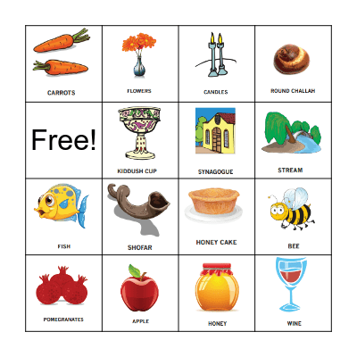Rosh Hashana Bingo Card