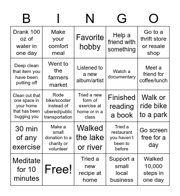 Account Management Bingo Card