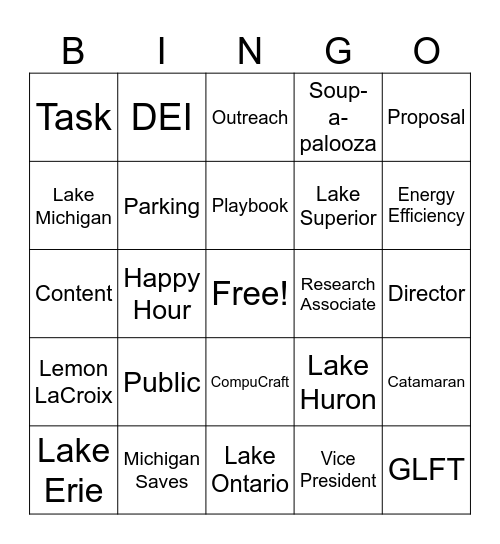 PSC Bingo Card
